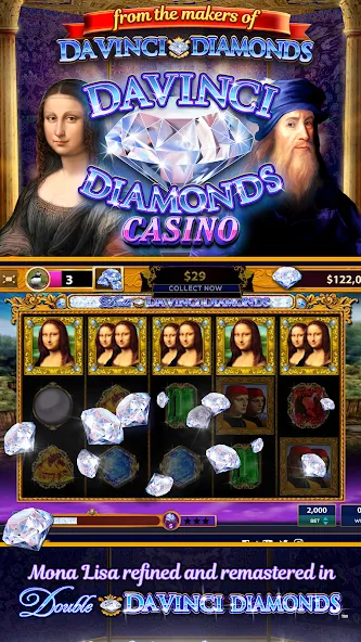 Da Vinci Diamonds Casino – Bes (Да Винчи Даймондс Казино) [МОД Premium] APK Android Screenshot 1