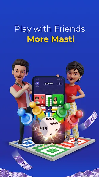 Play Ludo Game Online Win Cash (Людо) [МОД Много денег] APK Android Screenshot 2