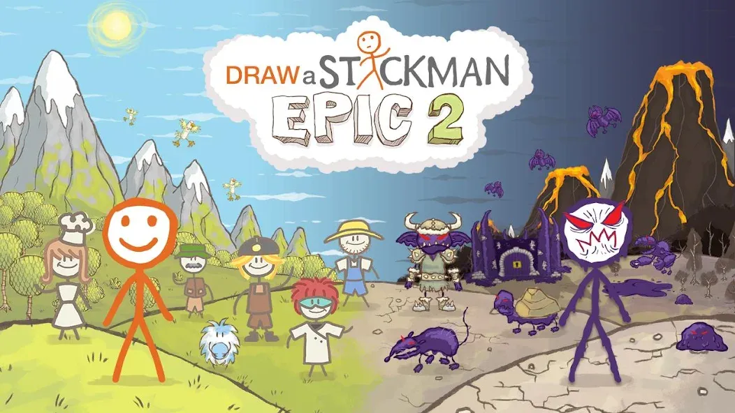 Draw a Stickman: EPIC 2 (Дроу э Стикман) [МОД Бесконечные монеты] APK Android Screenshot 1