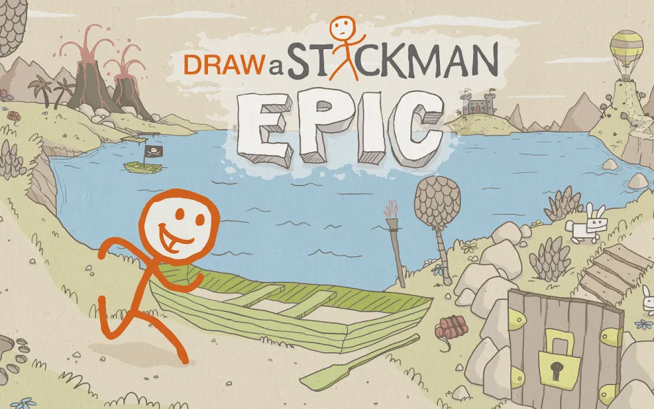 Draw a Stickman: EPIC Free (Нарисуй палочного человечка) [МОД Бесконечные монеты] APK Android Screenshot 1