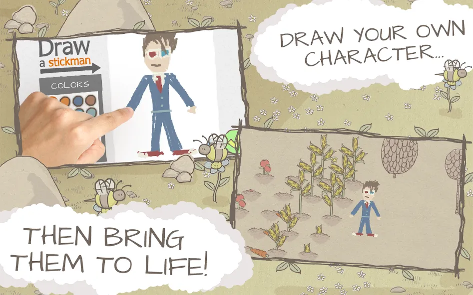 Draw a Stickman: EPIC Free (Нарисуй палочного человечка) [МОД Бесконечные монеты] APK Android Screenshot 2