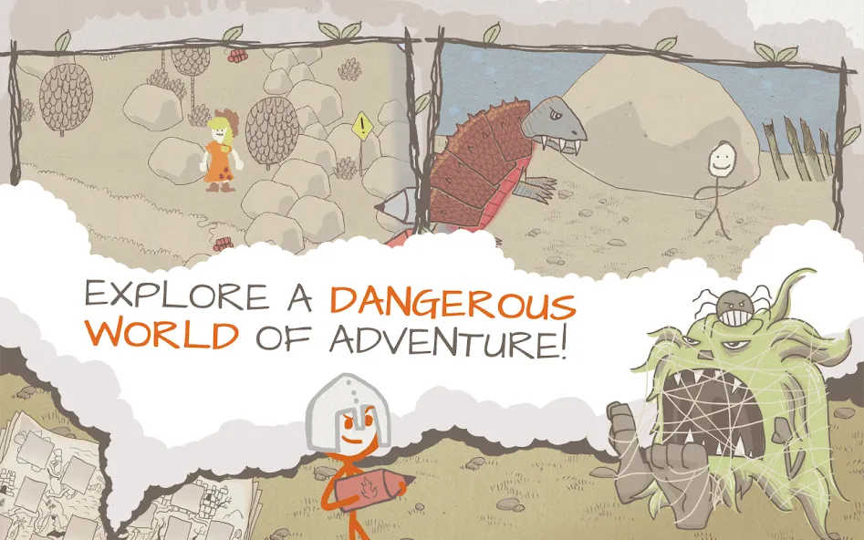 Draw a Stickman: EPIC Free (Нарисуй палочного человечка) [МОД Бесконечные монеты] APK Android Screenshot 3