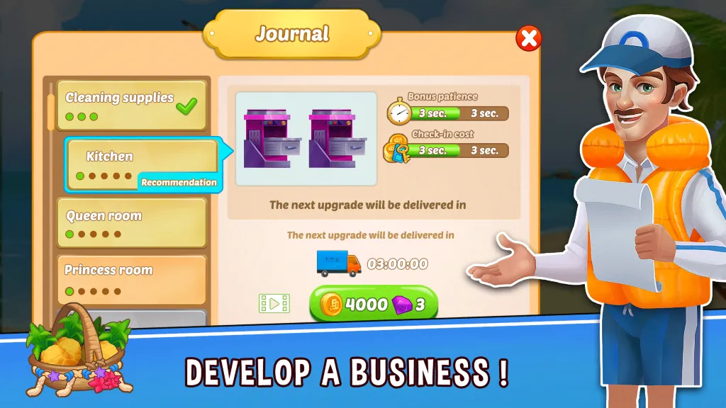 Hotel Empire Fever (Отель Империя Фивер) [МОД Все открыто] APK Android Screenshot 5