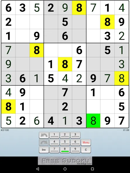 Droidoku - Andoku Puzzle (Дроидоку) [МОД Все открыто] APK Android Screenshot 2