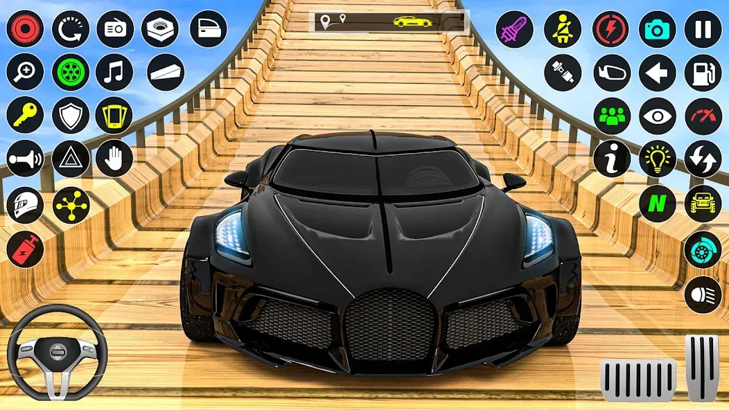 GT Car Stunt Race: Mega Ramps (Джи Ти Кар Стант Рейс) [МОД Меню] APK Android Screenshot 3
