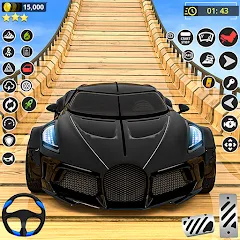 GT Car Stunt Race: Mega Ramps (Джи Ти Кар Стант Рейс) [МОД Меню] APK Android