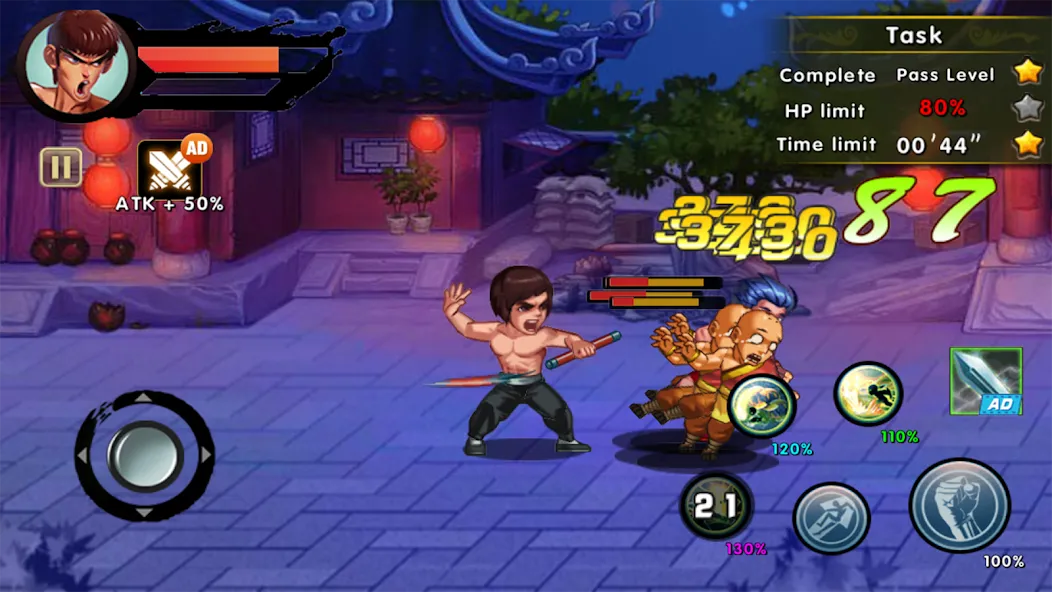 Kung Fu Attack: Final Fight (Кунгфу Атака) [МОД Все открыто] APK Android Screenshot 3