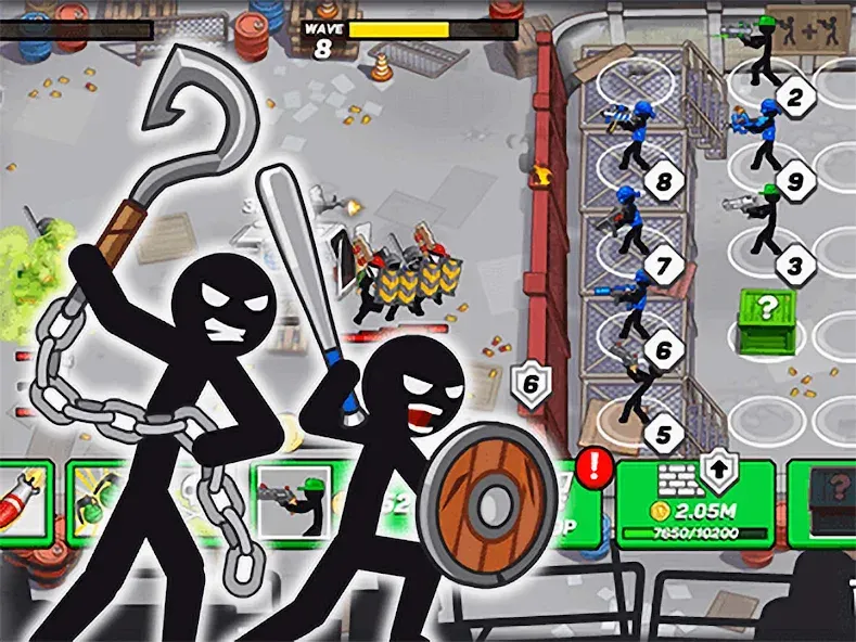 Stickman Defenders: Stick War [МОД Mega Pack] APK Android Screenshot 3