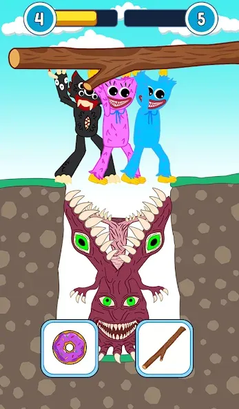 Hugy's Funny Animated Story [МОД Меню] APK Android Screenshot 1