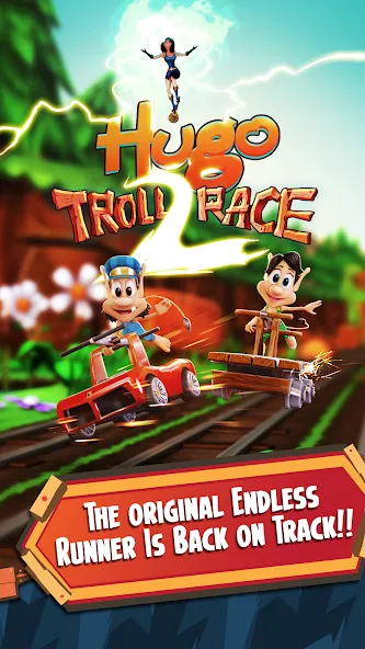 Hugo Troll Race 2: Rail Rush (Хуго Тролл Гонка 2) [МОД Много денег] APK Android Screenshot 1