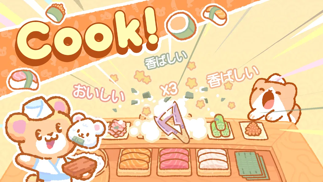 Kuma Sushi Bar [МОД Unlocked] APK Android Screenshot 2