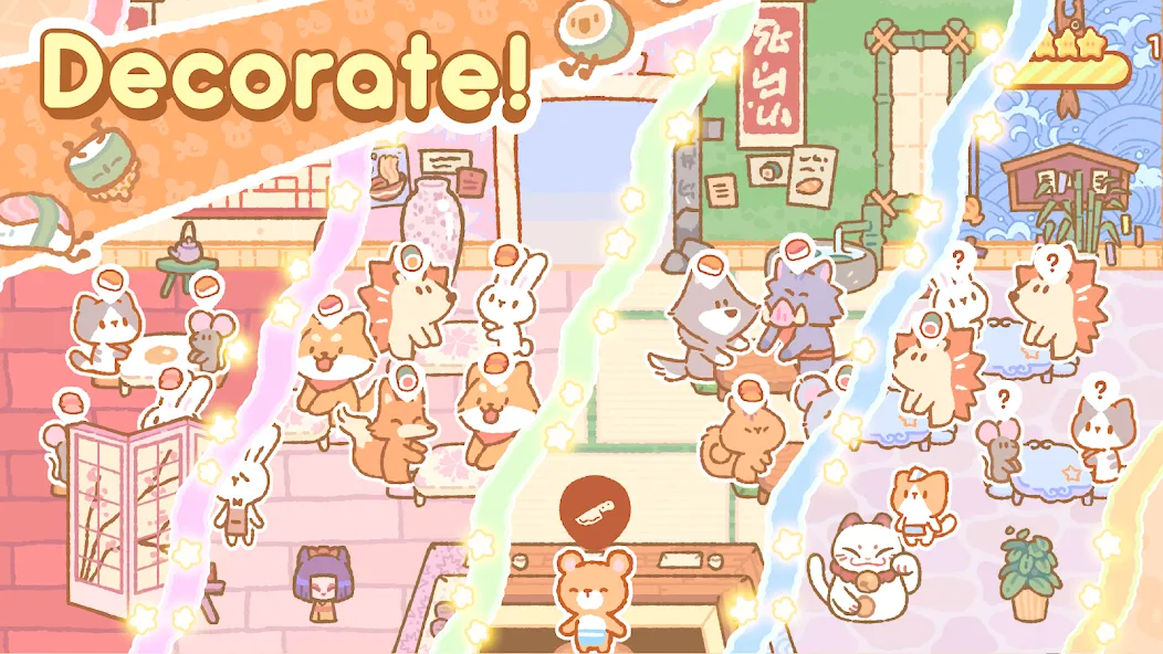 Kuma Sushi Bar [МОД Unlocked] APK Android Screenshot 3