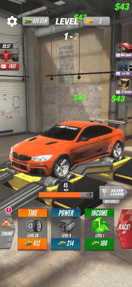 Dyno 2 Race - Car Tuning (Дино 2 Гонка) [МОД Premium] APK Android Screenshot 1