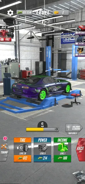 Dyno 2 Race - Car Tuning (Дино 2 Гонка) [МОД Premium] APK Android Screenshot 2