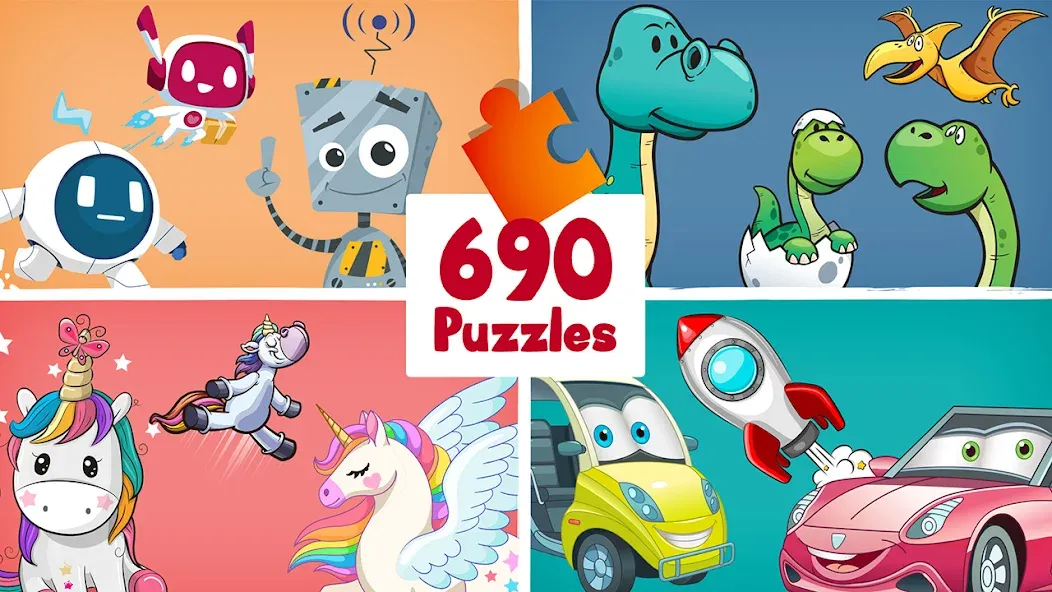690 Puzzles for preschool kids [МОД Бесконечные монеты] APK Android Screenshot 1