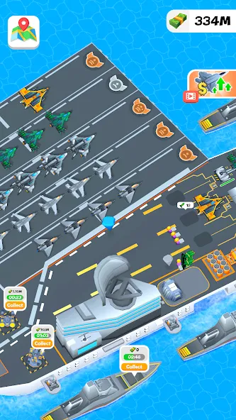 Idle Aircraft Carrier (Айдл Эйркрафт Кэрриер) [МОД Все открыто] APK Android Screenshot 5
