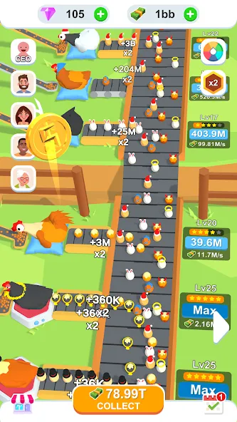 Idle Egg Factory [МОД Бесконечные монеты] APK Android Screenshot 3