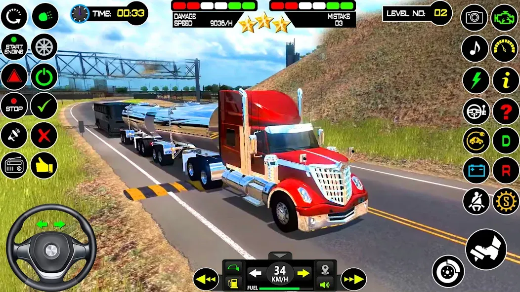 US Truck Driving Cargo Game 3D (Американский грузовик водителя) [МОД Много денег] APK Android Screenshot 3