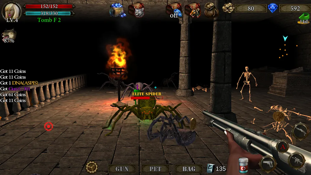 Dungeon Shooter : Dark Temple (Данжен Шутер) [МОД Все открыто] APK Android Screenshot 5