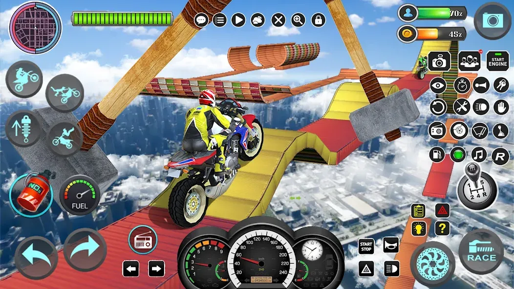 Mega Ramp Bike Stunts Games 3D [МОД Mega Pack] APK Android Screenshot 4