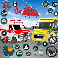 Heli Ambulance Simulator Game [МОД Mega Pack] APK Android