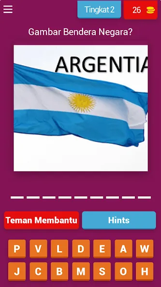 Tebak Gambar Bendera (Тебак Гамбар бендера Негара) [МОД Все открыто] APK Android Screenshot 3