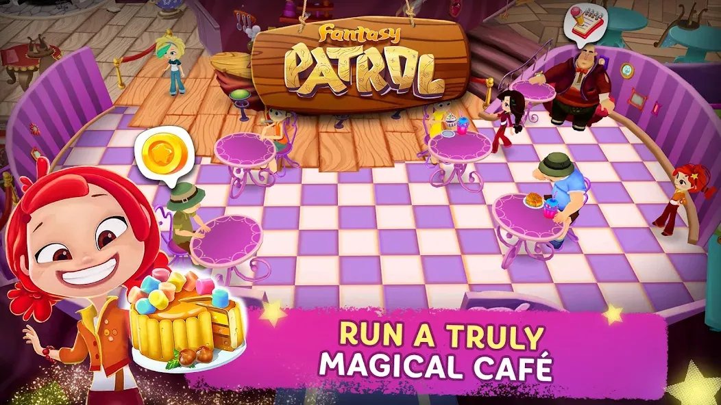 Fantasy Patrol: Cafe [МОД Бесконечные монеты] APK Android Screenshot 1