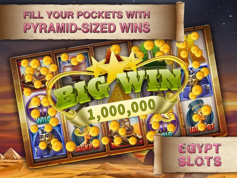Egypt Slots Casino Machines (Египетские игровые автоматы казино) [МОД Бесконечные монеты] APK Android Screenshot 4