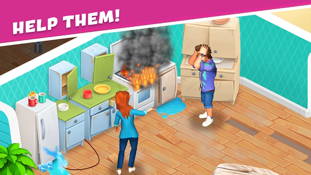 Open House: Match 3 puzzles (Открытый дом) [МОД Unlocked] APK Android Screenshot 1