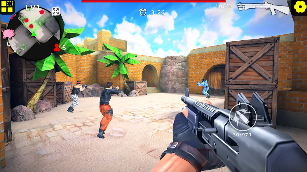 Gun Strike: FPS Shooter Game (Каунтер Атак) [МОД Mega Pack] APK Android Screenshot 2