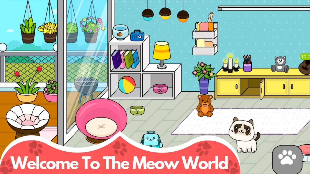My Cat Town - Cute Kitty Games [МОД Много денег] APK Android Screenshot 1