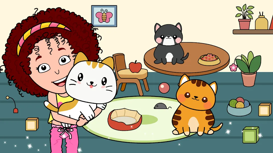 My Cat Town - Tizi Pet Games [МОД Много денег] APK Android Screenshot 2