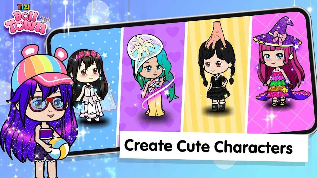 Tizi Town: Doll Dress Up Games [МОД Unlocked] APK Android Screenshot 2