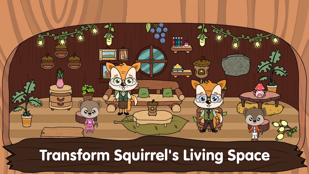 Animal Town - My Squirrel Home [МОД Все открыто] APK Android Screenshot 1
