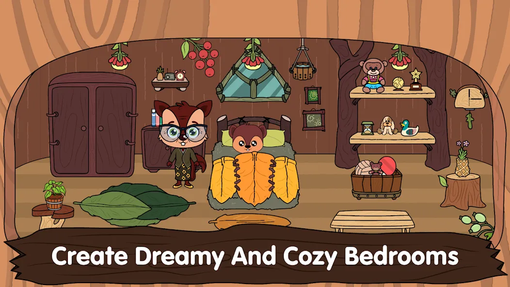 Animal Town - My Squirrel Home [МОД Все открыто] APK Android Screenshot 2