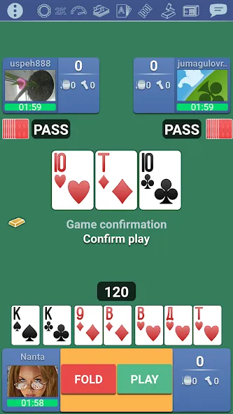 Thousand 1000 Online card game [МОД Меню] APK Android Screenshot 1