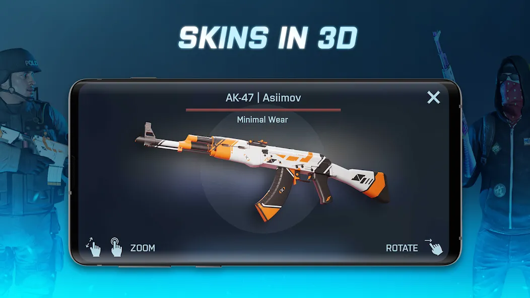 Case Opener - skins simulator (Кейс Опенер) [МОД Бесконечные монеты] APK Android Screenshot 1