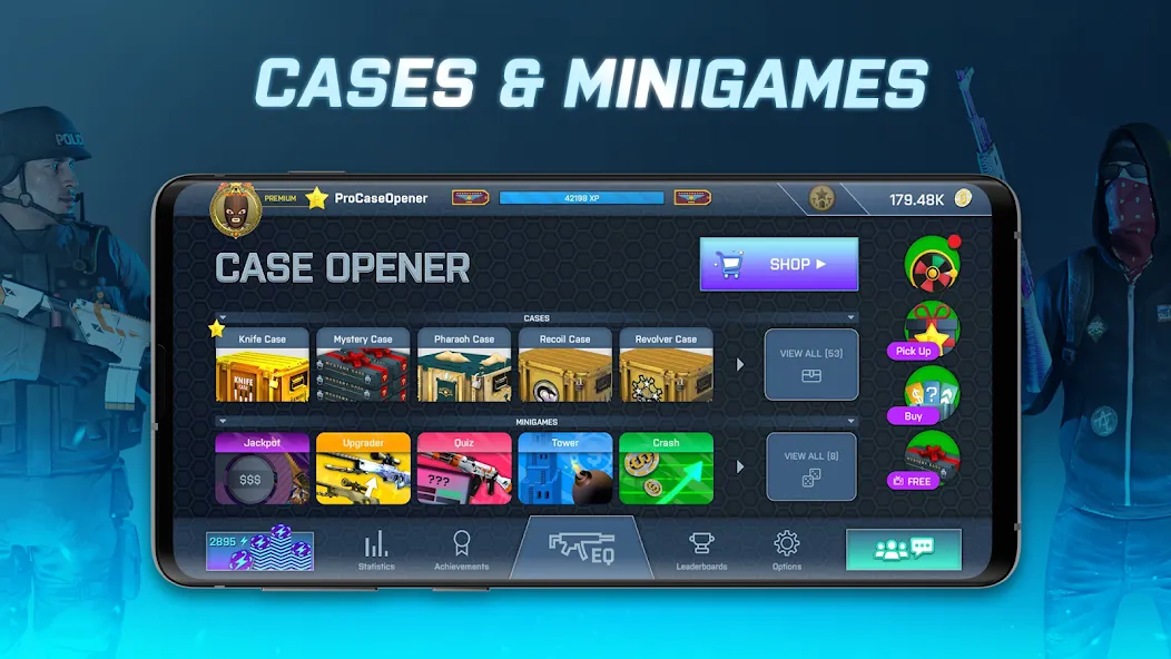 Case Opener - skins simulator (Кейс Опенер) [МОД Бесконечные монеты] APK Android Screenshot 2