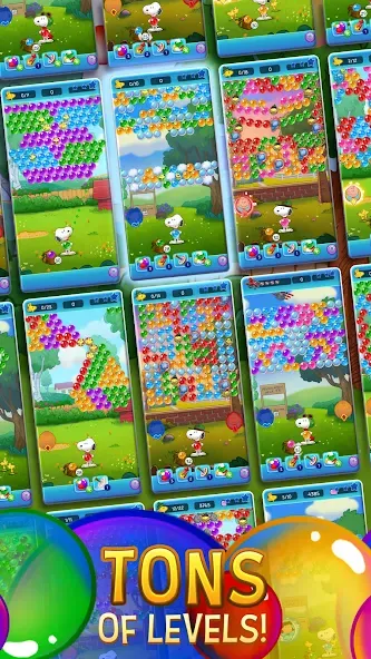 Bubble Shooter - Snoopy POP! (Бабл шутер) [МОД Mega Pack] APK Android Screenshot 3