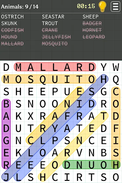 Word Search (Уорд Срч) [МОД Unlocked] APK Android Screenshot 1