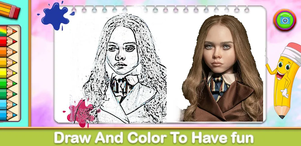 Megan Coloring Game (Меган Колоринг Гейм) [МОД Бесконечные монеты] APK Android Screenshot 1
