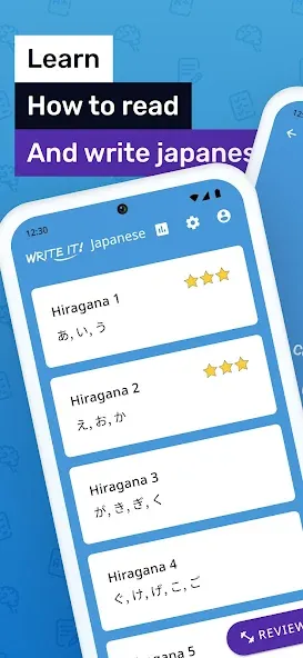 Write It! Japanese [МОД Бесконечные монеты] APK Android Screenshot 1