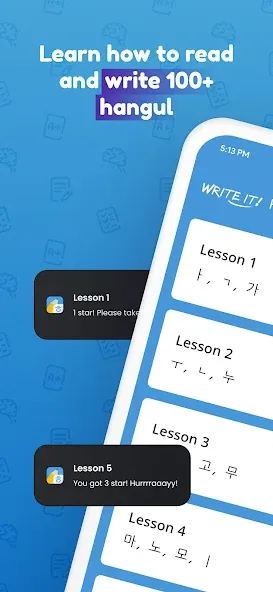 Write It! Korean [МОД Premium] APK Android Screenshot 1