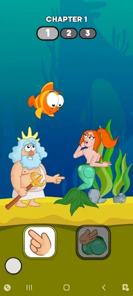 Neptune vs Mermaid: Fish Prank (Нептун против Русалки) [МОД Все открыто] APK Android Screenshot 1
