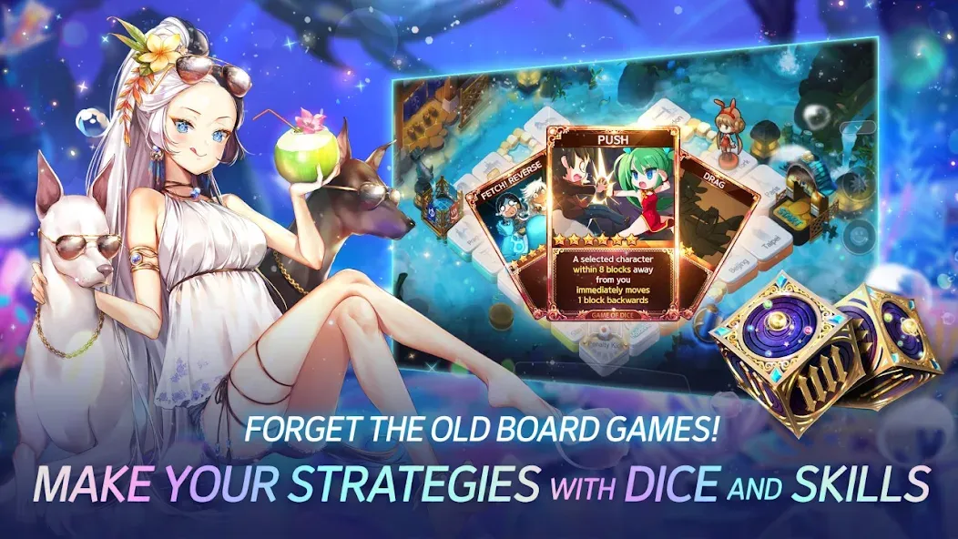 Game of Dice: Board&Card&Anime (Гейм оф Дайс) [МОД Mega Pack] APK Android Screenshot 3