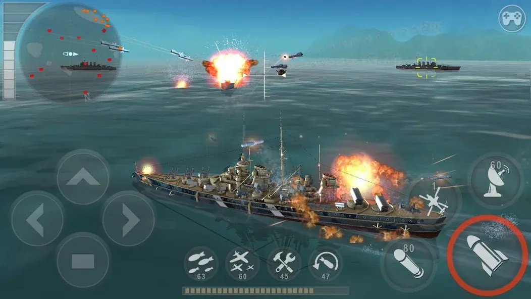 WARSHIP BATTLE:3D World War II [МОД Premium] APK Android Screenshot 1