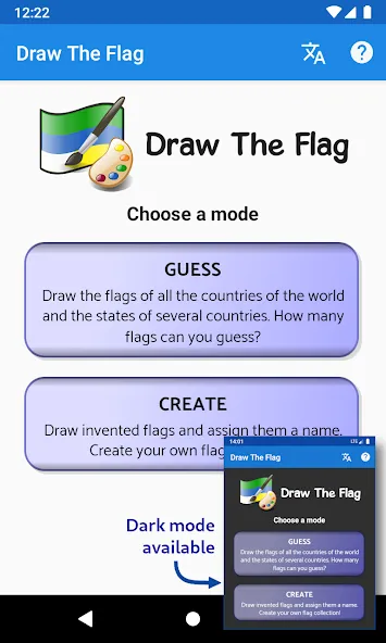 Draw The Flag - Quiz & Maker [МОД Unlocked] APK Android Screenshot 1