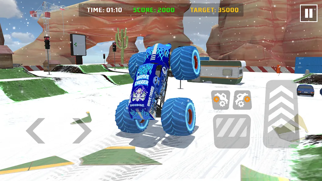 Car Games: Monster Truck Stunt (Монстртрак стант) [МОД Бесконечные монеты] APK Android Screenshot 1
