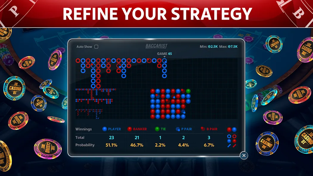 Baccarat Online: Baccarist [МОД Mega Pack] APK Android Screenshot 2