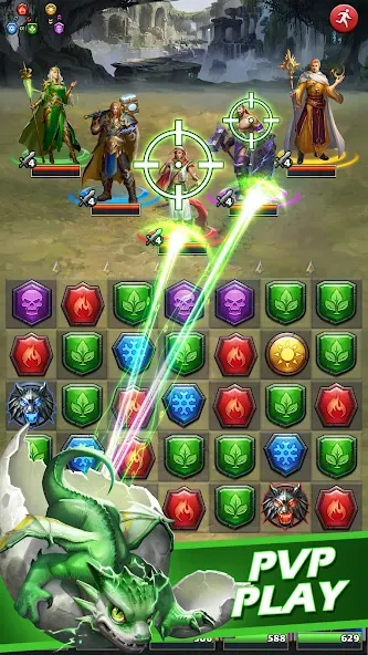 MythWars & Puzzles: RPG Match3 [МОД Меню] APK Android Screenshot 3